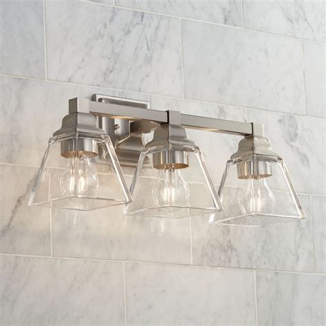 satin nickel bathroom light fixtures